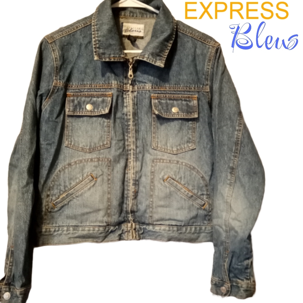 Express Bleus Vintage Jean Jacket Size Medium